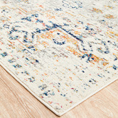 Network Rugs Silver Transitional Vintage-Style Distressed Rug