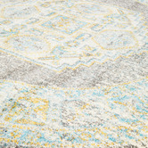 Network Rugs Grey Transitional Distressed Round Rug