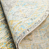 Network Rugs Grey Transitional Distressed Round Rug