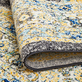 Network Rugs Yellow &amp; Charcoal Transitional Distressed Rug