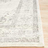 Network Rugs Silver &amp; Grey Vintage-Style Transitional Distressed Rug