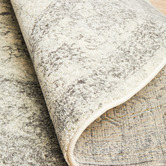 Network Rugs Silver &amp; Grey Transitional Distressed Round Rug