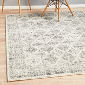 Network Rugs Cream &amp; Grey Transitional Distressed Rug
