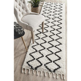 Network Rugs Monochrome Buchra Fringed Rug