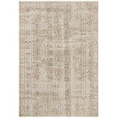 Network Rugs Bone &amp; Blue Power Loomed Distressed Modern Rug