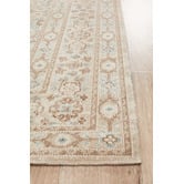Network Rugs Bone &amp; Blue Power Loomed Distressed Modern Rug