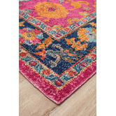 Network Rugs Pink Vintage Look Power Loomed Cotton Blend Rug