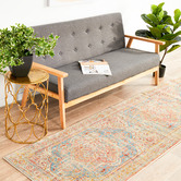 Network Rugs Rust Traditional Power Loomed Runner