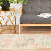 Network Rugs Rust Traditional Power Loomed Runner