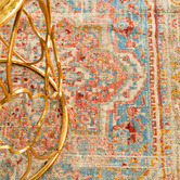Network Rugs Rust Traditional Power Loomed Runner
