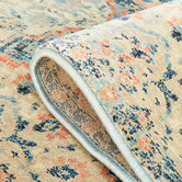 Network Rugs Navy &amp; Cream Traditional Power Loomed Runner