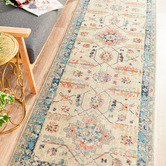 Network Rugs Bone Traditional Power Loomed Runner