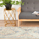 Network Rugs Navy &amp; Cream Traditional Power Loomed Runner