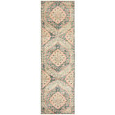 Network Rugs Navy &amp; Cream Traditional Power Loomed Runner