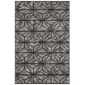 Network Rugs Hoffman Charcoal &amp; Grey Hand Loomed Polyester Rug