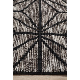 Network Rugs Hoffman Charcoal &amp; Grey Hand Loomed Polyester Rug