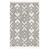 Network Rugs Casey Natural White &amp; Black Hand Loomed Pure Wool Rug