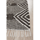Network Rugs Rhonda Charcoal &amp; White Hand Loomed Reversible Rug