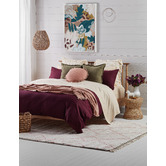 Network Rugs Ivory &amp; Pink Samira Fringed Rug