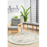 Network Rugs Grey &amp; Dusty Pink Bohemian Round Rug