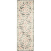 Network Rugs Grey &amp; Dusty Pink Bohemian Runner