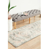 Network Rugs Grey &amp; Dusty Pink Bohemian Runner
