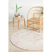 Network Rugs Rose Power-Loomed Bohemian Round Rug