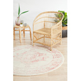 Network Rugs Rose Power-Loomed Bohemian Round Rug