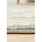 Network Rugs Silver Power-Loomed Bohemian Round Rug