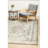 Network Rugs Silver Power-Loomed Bohemian Rug
