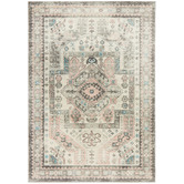 Network Rugs Silver Power-Loomed Bohemian Rug