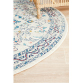 Network Rugs Pastel Power-Loomed Bohemian Round Rug