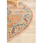 Network Rugs Salmon Power-Loomed Transitional  Round Rug