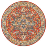 Network Rugs Terracotta Power-Loomed Transitional Round Rug