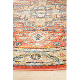 Network Rugs Terracotta Power-Loomed Transitional Round Rug