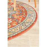 Network Rugs Terracotta Power-Loomed Transitional Round Rug