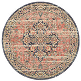 Network Rugs Brick Power-Loomed Transitional  Round Rug