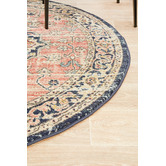 Network Rugs Brick Power-Loomed Transitional  Round Rug