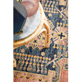 Network Rugs Red Power-Loomed Transitional  Round Rug