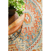 Network Rugs Multi-Coloured Power-Loomed Transitional Round Rug
