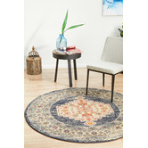 Network Rugs Ecru Power-Loomed Transitional Round Rug
