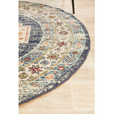 Network Rugs Ecru Power-Loomed Transitional Round Rug