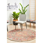 Network Rugs Crimson Power-Loomed Transitional Round Rug