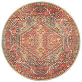Network Rugs Crimson Power-Loomed Transitional Round Rug