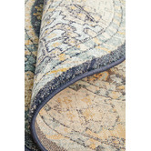 Network Rugs Navy &amp; Sky Blue Power-Loomed Transitional Round Rug