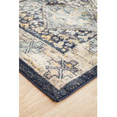 Network Rugs Navy &amp; Sky Blue Power-Loomed Transitional Runner
