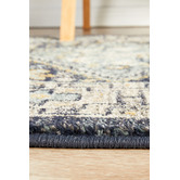 Network Rugs Navy &amp; Sky Blue Power-Loomed Transitional Runner