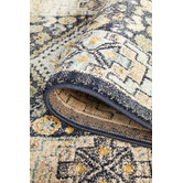 Network Rugs Navy &amp; Sky Blue Power-Loomed Transitional Runner