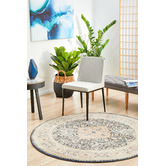 Network Rugs Midnight Power-Loomed Transitional Round Rug