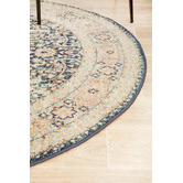 Network Rugs Midnight Power-Loomed Transitional Round Rug
